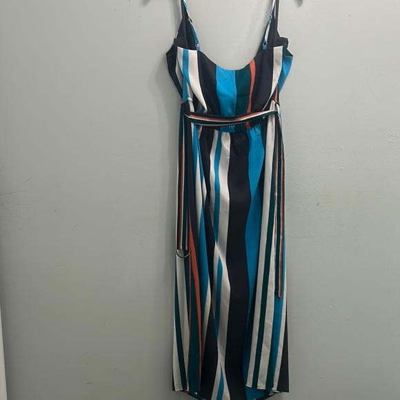 Striped Multicolor Sleeveless Dress - Picture 3 of 6